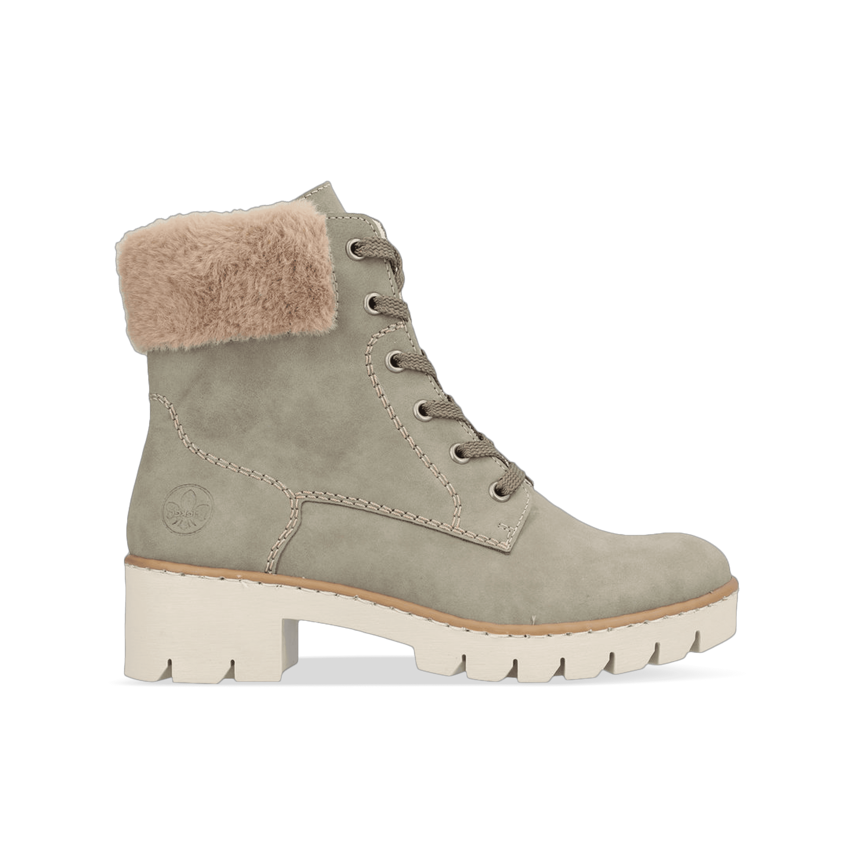 Reno Schuhe Rieker Schnür-Boot mit Fell für Damen