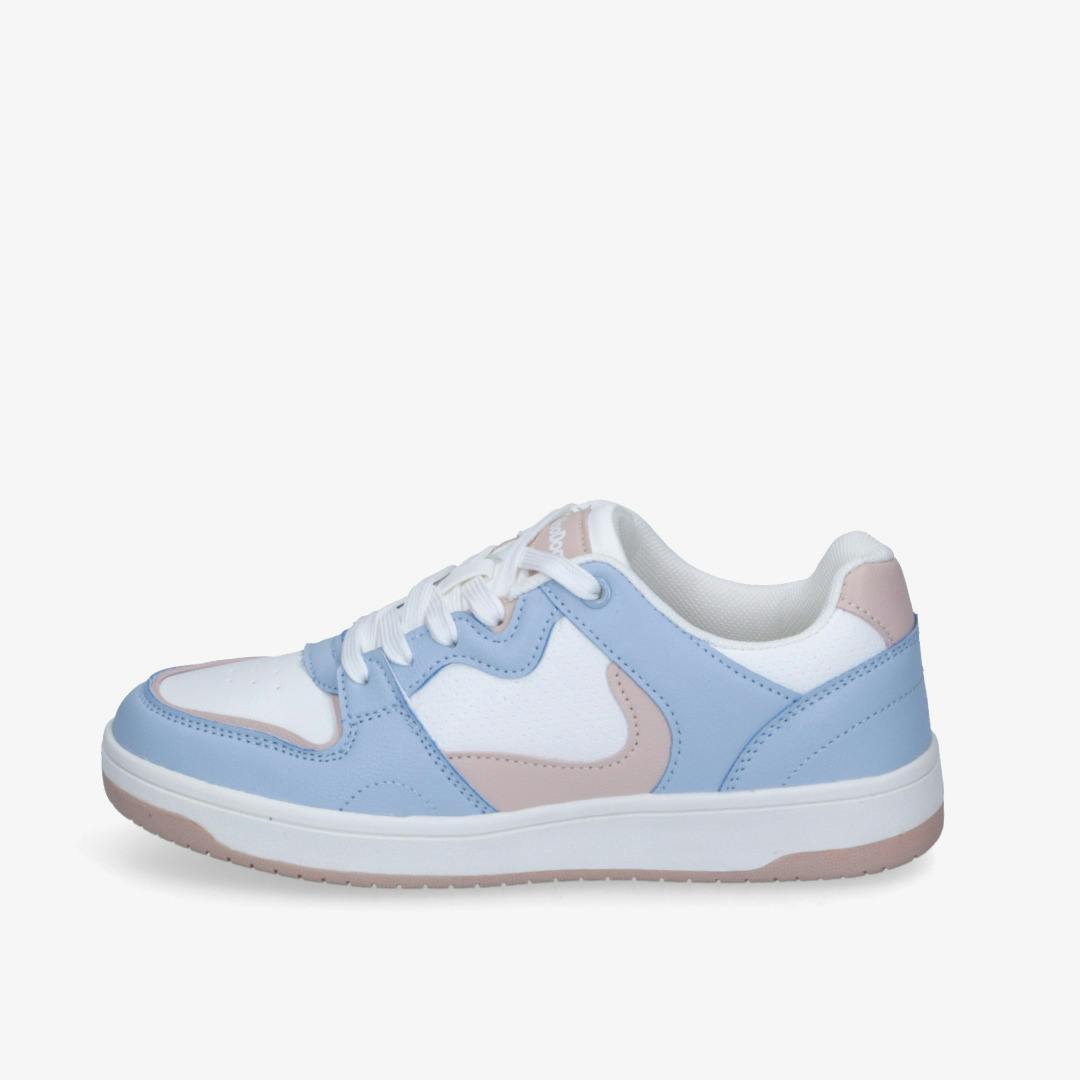 RENO DooDogs Damen Sneaker hellblau-rosa-weiß